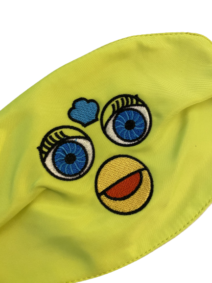 FURBY FACE MASK NEON YELLOW