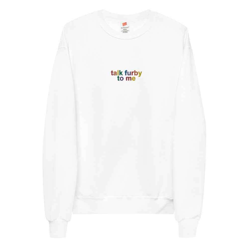 TALK FURBY TO ME EMBROIDERED SWEATSHIRT